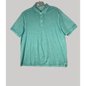 Tommy Bahama mens large 3 botton polo shirt mint green Pre-Owned